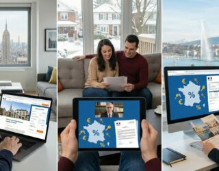 Expatriés à New York, Toronto et Genève préparant un investissement immobilier en France : simulation de crédit et visioconférence à distance